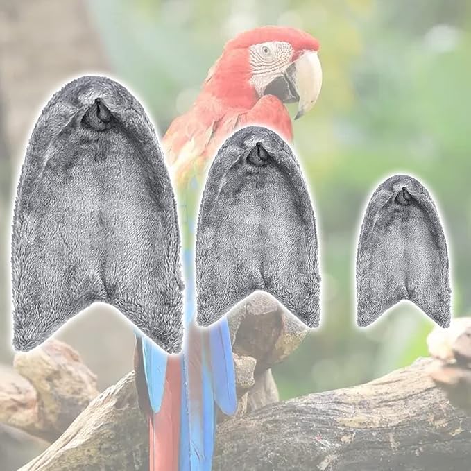Suxgumoe Comfort Corner Fleece Bird Blanket, Bird Parrot Nest Hanging Toy, Warm Bird Nest for Cage, Hanging Hammock Toy for Parakeet Cockatiel Pigeon (Small, Grey)