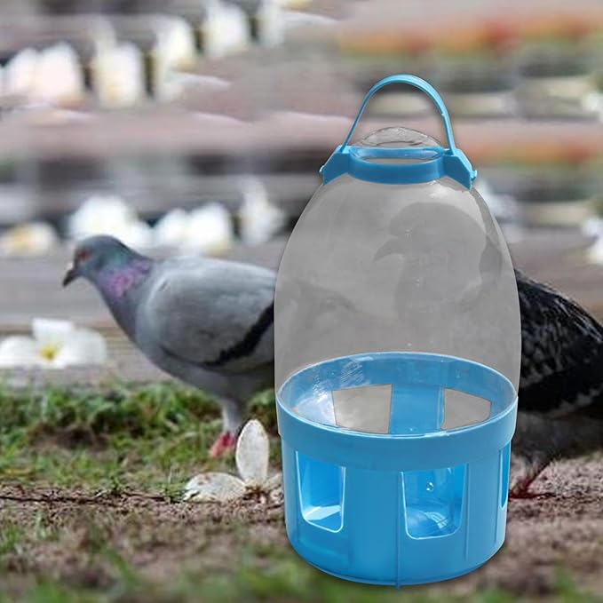 Bird Water Feeder Water Dispenser Convenient Hanging Feeding Tool Dove Drinker for Farm Cockatiels Pigeons Chick Pet Supplies, 6L
