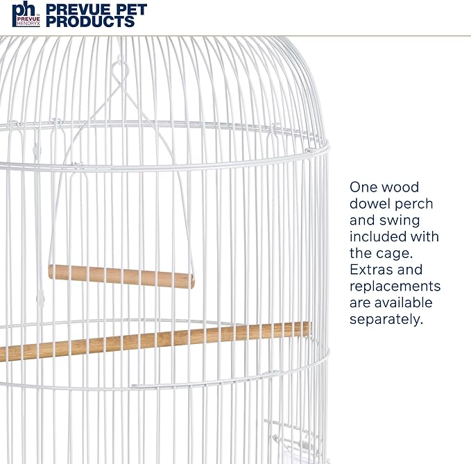 Prevue Hendryx SP31999Y Classic Round Bird Cage, Yellow, 1/2"
