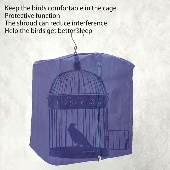 Wnvivi 2Pcs Bird Cage Cover,13 x 12 x 15 Inch,Waterproof Bird Cage Warm Cover with Zipper,Square Birdcage Cover Shade