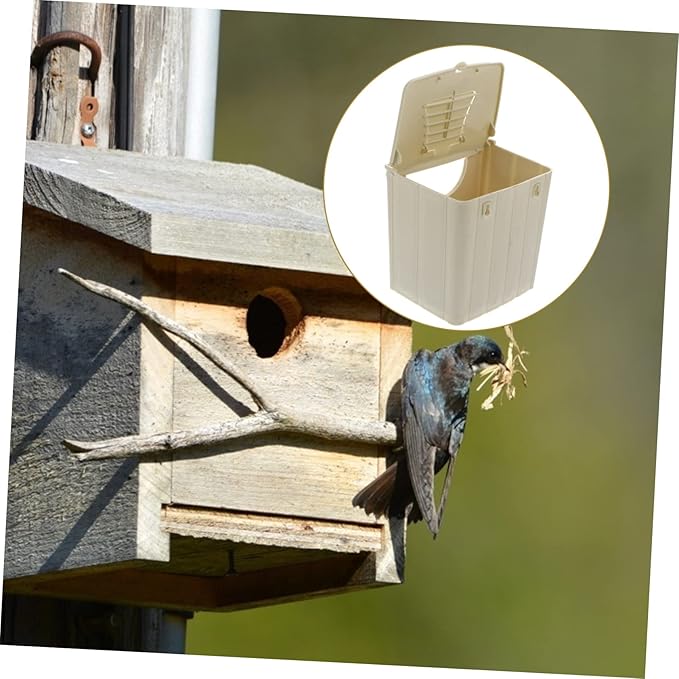 Bird Cage Feeder Parrot Breeding Nest Plastic Cockatiel Breeding Box Screw Mount Bird Nest House Cage Tree Habitat for Canary Budgie