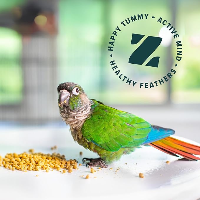 ZuPreem True Harvest Bird Food, Daily Bird Feed Pellets for Amazons, Cockatoos & Macaws, ZuPreem Core Nutrition, Made in USA, Added Vitamins, Cockatoo Food, Macaw Feed, (Large, 3 lb Bag)