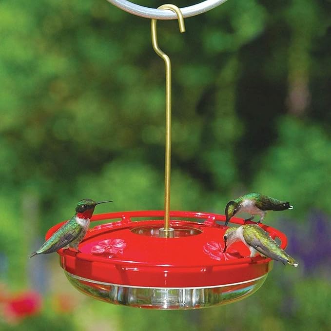 2 Pack Hummingbird Feeders for Outdoors, 5 Feeder Ports and Brush, Prevent Ants and Leaks Easy to Clean & Fill Perfect for Hanging On The Tree Yard