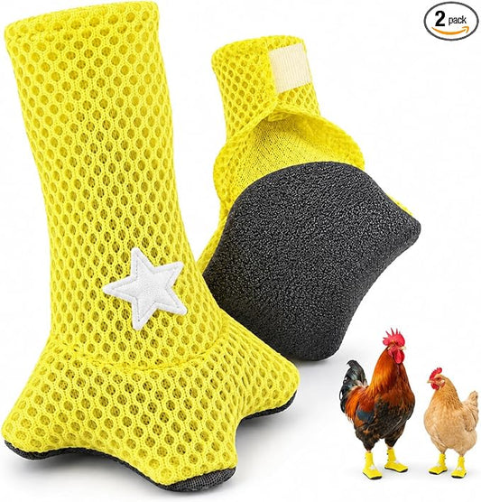 Chicken Boots for Chickens - Breathable Poultry Shoes with Non-Slip Sole for Backyard Chickens (Little Stars)
