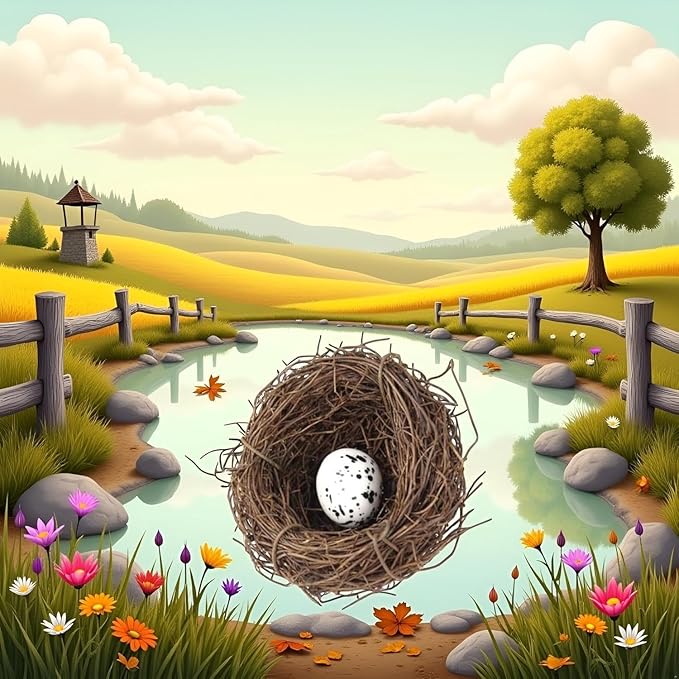 Birds Nest Easter Rattan Nest Decorating, Artificial Natural Bird Nest Kit for Easter Crafts Home Garden Decor Wedding Party Decor Easter Decor