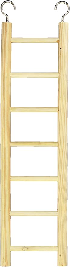 Prevue Pet Products BPV384 Birdie Basics 7-Step Wood Ladder for Bird, 12-Inch