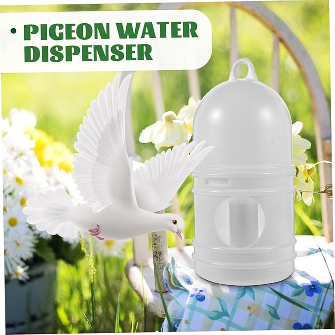 Pigeon Water Dispenser 2-Pack 9.44X4.72X4.72 Inch Birds Water Feeder Cup Clean Safe Pet Bird Waterer for Cage Feeding