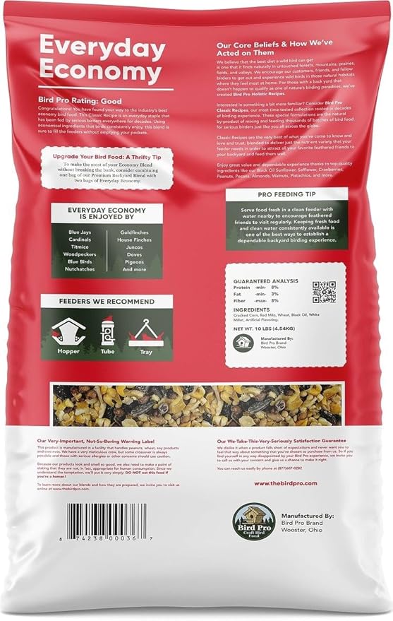 Bird Pro Classic Bird Seed (10 Pounds, Everyday Economy)