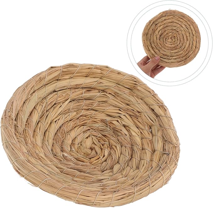 Handmade Straw Bird Nest for Pets Natural Woven Nest House for Parrots Macaws African Greys Furry Animals Sleeping Breeding