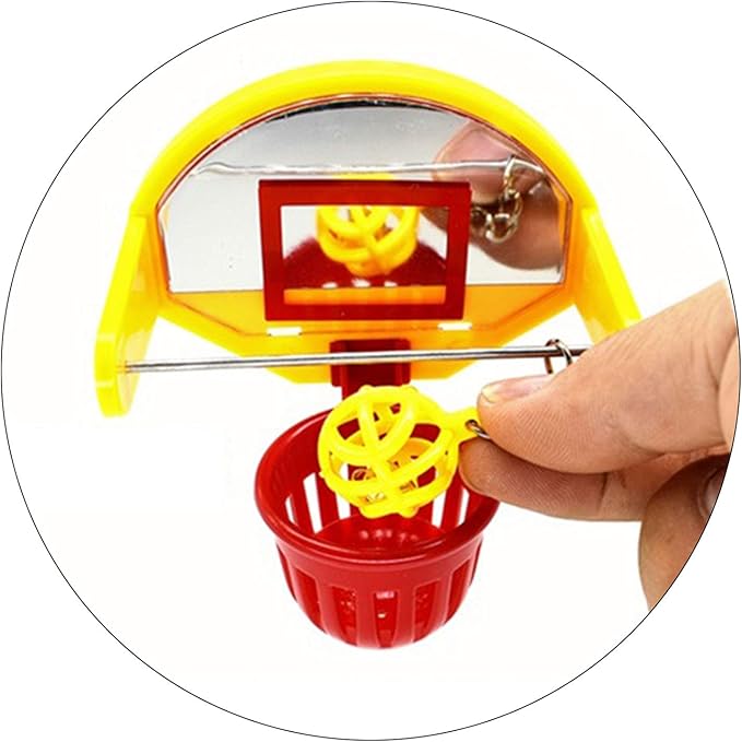 Funny Parrot Birds Basketball Hoop Props Parakeet Chew Toy, 9.3*11