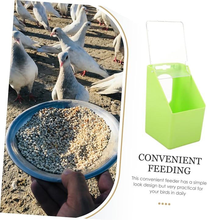 Yardwe 4pcs Pigeon Feeder Hanging Cage Bird Feeder Capacity Material for Pigeons and Pet Birds Easy to Install Each