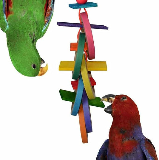 Super Bird Creations SB625 Olympic Rings Bird Toy, Large Bird Size, 15” x 4” x 4”