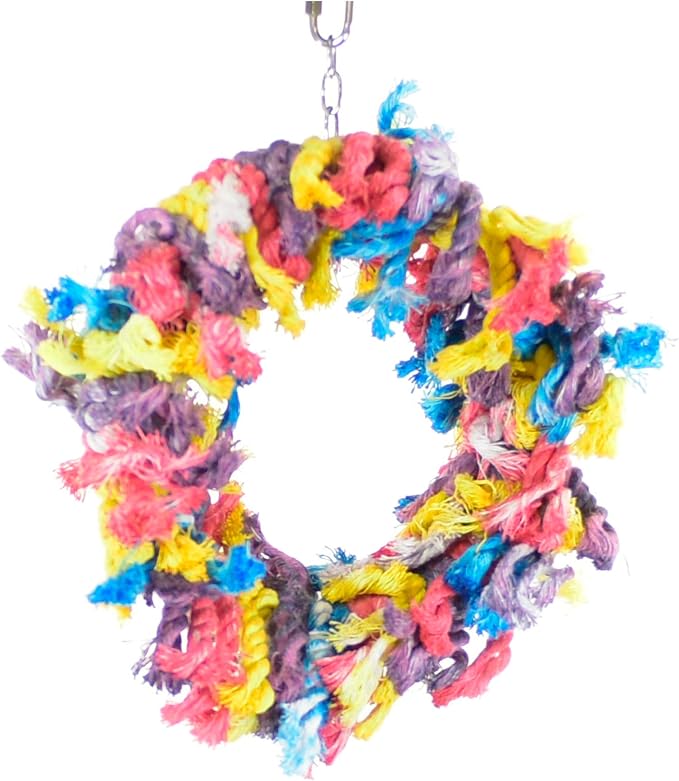 Paradise Toys Cotton Preening Ring, Medium, 12 x 8 inches