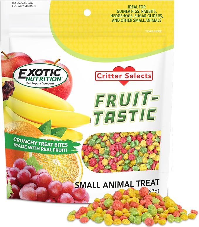 Exotic Nutrition 3 LB Fruit-Tastic Bird Food | Crunchy Fruit-Flavored Feed Pellets for Cockatiels, Lovebirds, Quakers, Small Conures & Lorikeets