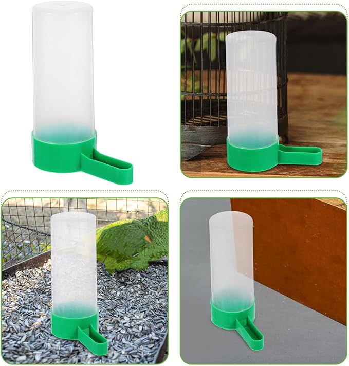 iplusmile Automatic Bird Water Feeder Cup Portable Parrot Drinking Dispenser Easy Clean Small Medium Birds Feeding Cup Size L