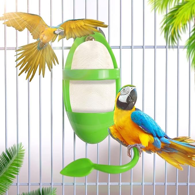 Bird Cuttlebone Holder Bird Feeding Holder with Stand for Parrot Parakeet Cockatiel Conure