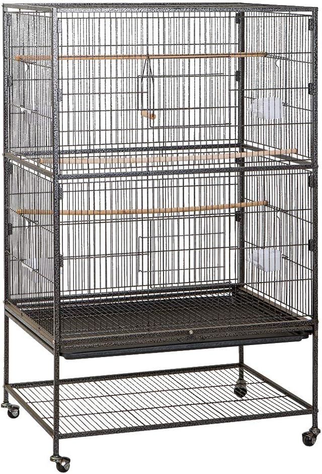 UISEBRT Large Bird Cages with Metal Aviary Wheels for Parrots, Cockatiels, Pigeons