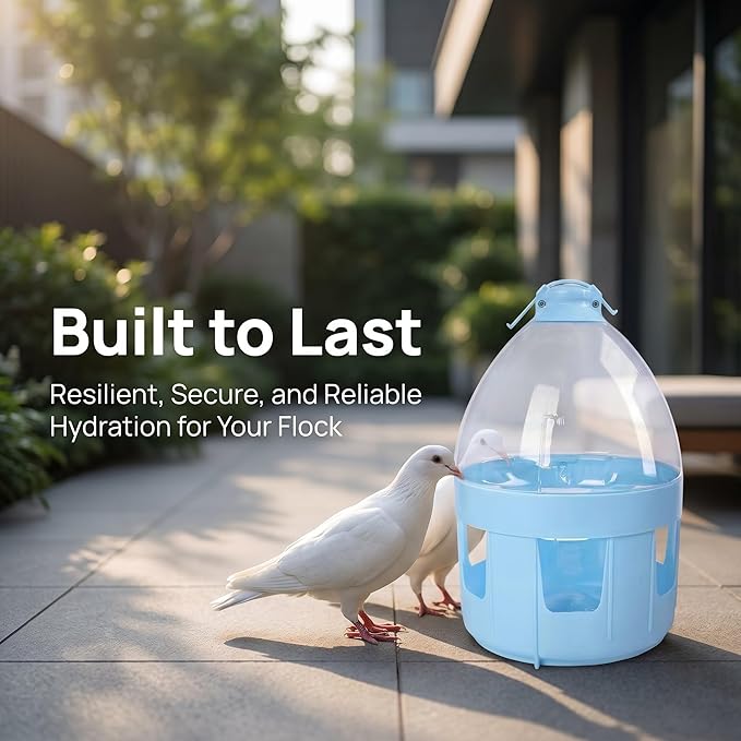 Pigeon Automatic Water Feeder, Pigeon Feeder Waterer, Accessories Automatic Bird Feeder Automatic Pigeon Waterer, for Quail Parakeet Outdoor, 8L