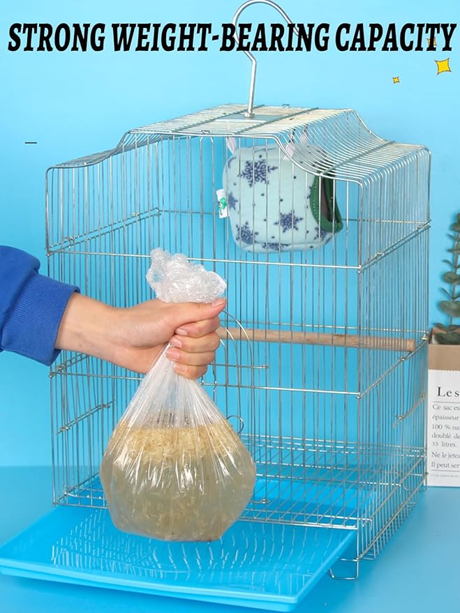 Large Disposable Bird Cage Tray Liners，34'' X 22'' Plastic Parakeet Cage Liner Bag - 30 Pcs Birds Cage Bottom Liner Universal Film Bird Cage Accessories for Finches Canaries Cockatiels Birdcage