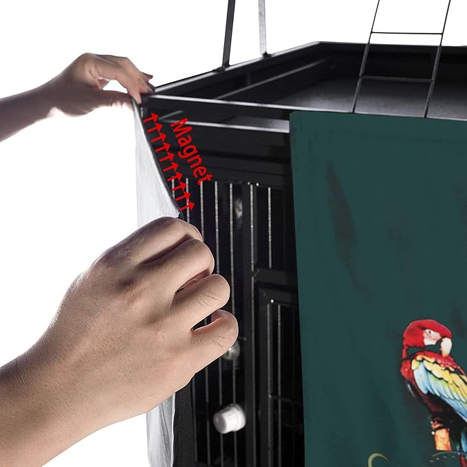 Colorday Good Night Bird Cage Cover for Large Bird Cage with Play Top (Patented), Green 61"