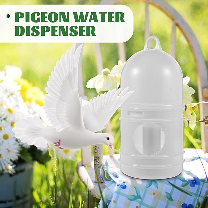 Pigeon Waterer 2-Pack Birds Water Dispenser 10.23X4.72X4.72In Odorless Plastic Bird Cage Water Feeder Easy Clean Feeding Supply