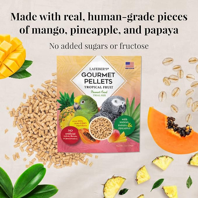 LAFEBER'S Foraging Fun Pack Pet Bird Food, Made with Non-GMO and Human-Grade Ingredients 5 oz (Parrot)
