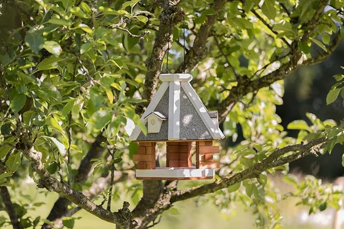 Trixie Natura Hanging Bird Feeder, 35 x 36 cm Diameter, Brown/White