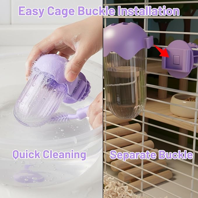 Parakeet Cage Accessories, Millet Holder for Bird Cage, No Mess Bird Feeder Suitable for Pet Feeding and Maintaining Food
