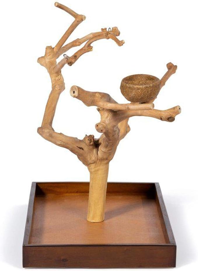 Prevue Pet Products Coffeawood Java Tree Minis Medium Table Top Playstand 22634, 22.5" L x 14.5" W x 24.0" H