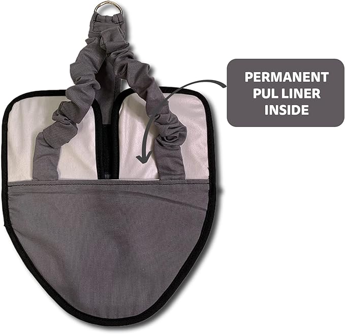 Hen Holster Premium Starter Kit - Bird Diaper, Wrap Around for Hens, Roosters, Ducks - Leak-Proof, Comfortable Bird Harness with Sewn-in Liner, Secure Hook & Loop Closure - Large, Gray