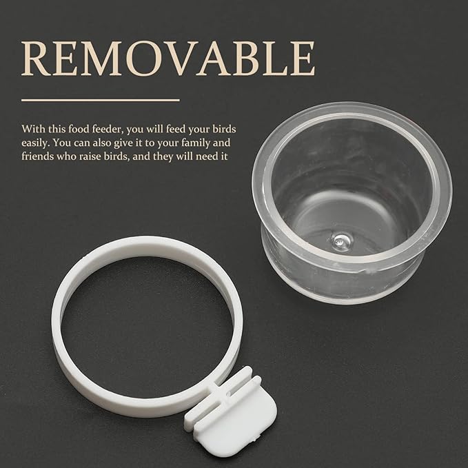 Mipcase 5pcs Parrot Bowls Multi-Function Bird Feeders for Cage Transparent Bird Supply Easy Installation for Parrots Cockatiels and More