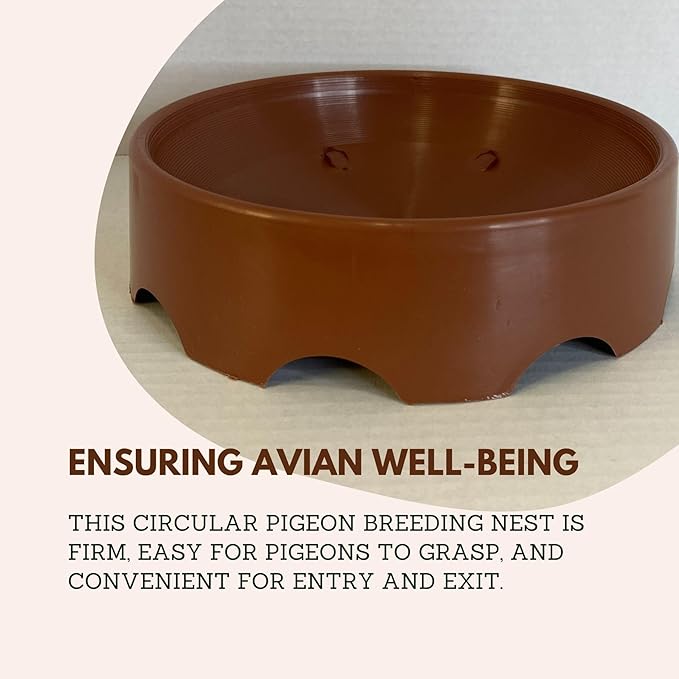 Racing Pigeon Nest Bowl,Plastic Bird Nest Bird Cage Breeding Hatching Nest for Pigeons, Doves,Quails and Small Birds,Pet Cage Supplies Nido para Palomas Mensajeras Buchones (4 Units)