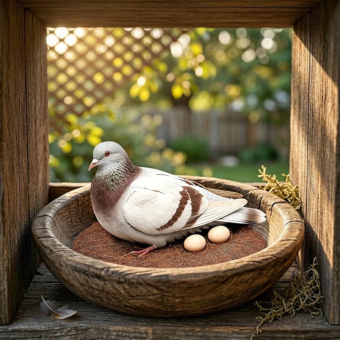 POPETPOP 10 Pcs Bird Nesting Pads, Coconut Palm Silk Pigeon Nest Mat, Bird Nesting Material, Parrots Nesting Box Pads for Pet Parakeet Breeding Hatching, Pigeon Supplies