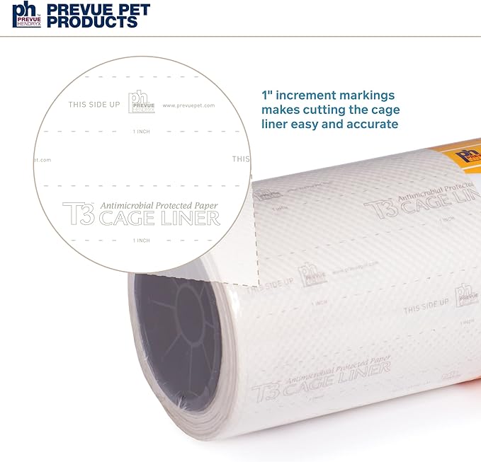 Prevue Pet Products T3 Cage Liner - Bird Cage Accessories, 100 ft Odor Absorbent Protection, Universal Liner for All Birds, Fits Small, Medium, and Large Enclosures, Simplifies Cleaning - Large Size