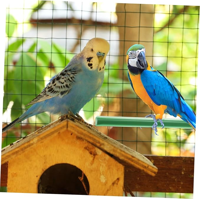 Bird Cage Stand Plastic Bird Perch- 10Pcs Cage Universal Plastic Stand Perches, Canary Finch Budgie Universal Standing Stick Parrot Standing Rods Budgie Perches
