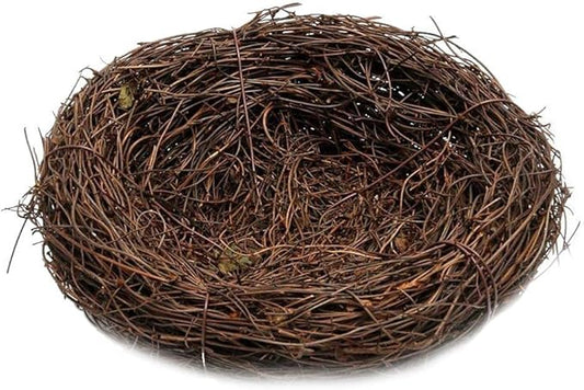 Nest Rattan Artificial Birds Small Animals Decoration Garden Field Accessories 25 cm