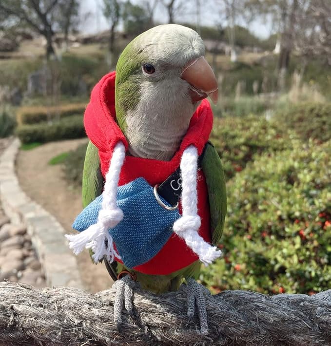 Bird Flight Suit,Parrot Bird Supplies, Warm and Comfortable, Tiger Skin, Green Cheek Parrot, Little Sun Parrot, Monk Parrot, Starling, mynah, Senegal Parrot, Mini Macaw, Keck Parrot Bag (5XL)