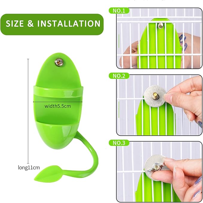 2 Pack Cuttlebone with 3 in 1 Food Holder, Natural Cuddle Bones for All Pet Birds Cockatiels Parakeets Budgies Finches(5.5~6 Inch, Midium Size)