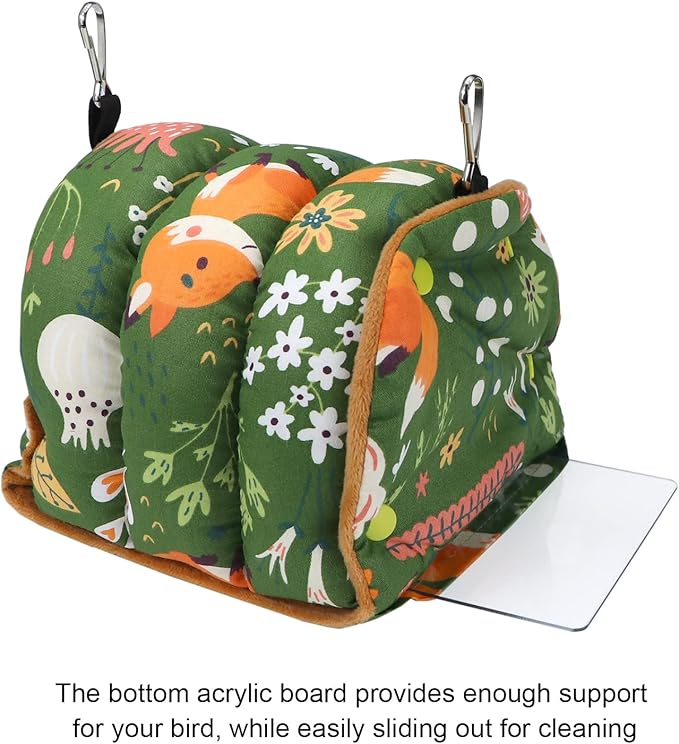 Bird Nest House Winter Warm Snuggle Hut Bird Bed Hanging Hammock for Parrots Budgies Parakeets Caique Senegal Cockatiels Conures