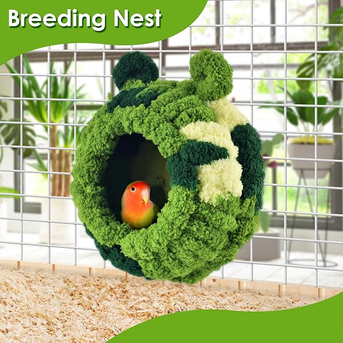 KATUMO Conure Nest, Bird Breeding House Cockatiel Snuggle Hut for Budgie, Parakeet, Cockatiel, Conure, Lovebird, Canary, Finch, Hamster, Small Pets