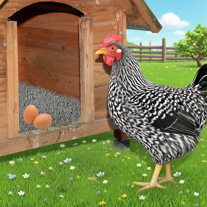 PINVNBY 6 Pcs Artificial Chicken Coop Nesting Pads,12"x12" Washable Chicken Nest Box Liners Hen Laying Mats Fake Grass Synthetic Turf Mat for Chicken Coop Pet Garden Lawn Indoor Outdoor(Gray)