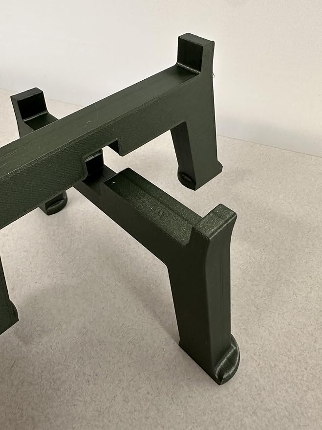 Quail Feeder Container with Feeding Ports and Stand | Ports are 3D Printed | Made in USA (4-Quart, Army Green)