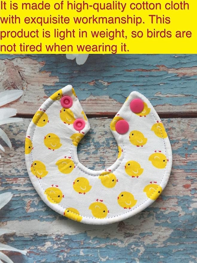 Adjustable Bird Collar - Recovery Collar Parrot Elizabeth Collar for Feather Plucking Feather Protector Shield with Soft Padded Cotton Neck Cone Anti-bite Anti-Licking Wound Healing (3XL,Yellow)
