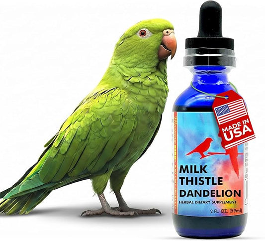 Morning Bird Milk Thistle & Dandelion Extract 2 fl oz – Organic Herbal Supplement for Birds – Supports Liver Health & Natural Detox – Suitable for All Bird Species