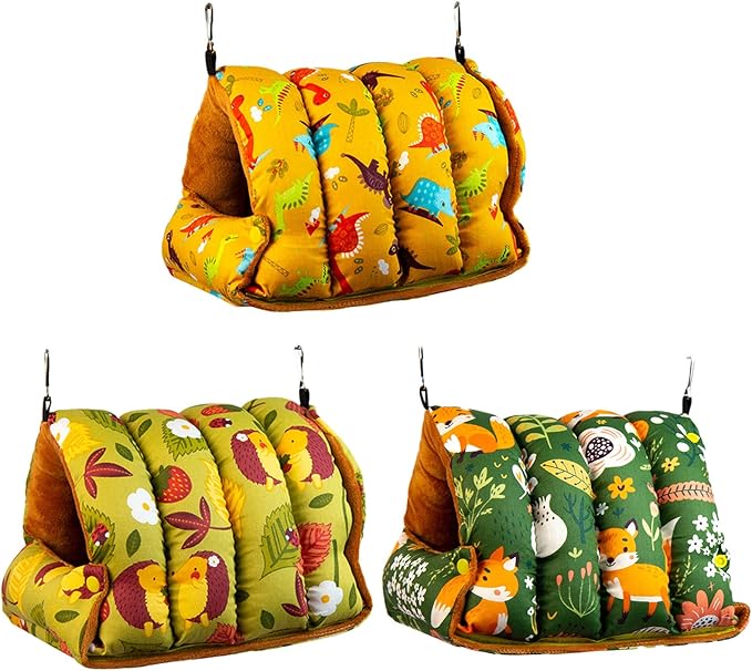 Fashion Pet Bird Parrot Cages Warm Hammock Tent Bed Hanging Cave for Sleeping Small Bird Cage Accessories Bird House