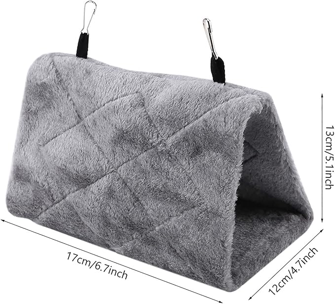 Bird Bed for Cage, Bird House Winter Warm Bird Bed for Cage Hanging Bird Hammock Soft Plush Snuggle Hut Tent, for Budgie Parakeet Cockatiel Conure Lovebird (S)