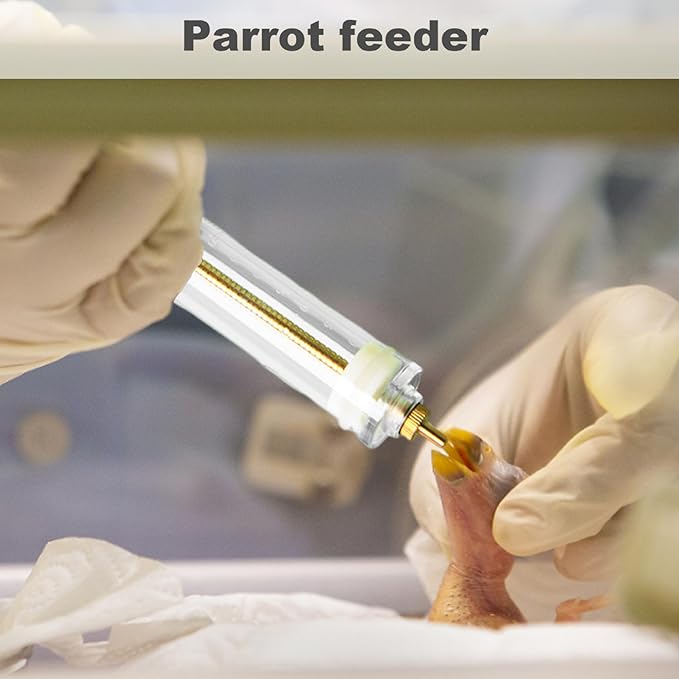 Baby Bird Feeding Kit with Syringe & Spoons, 6PCS Hand Feeding Device for Sick Parrots & Birds