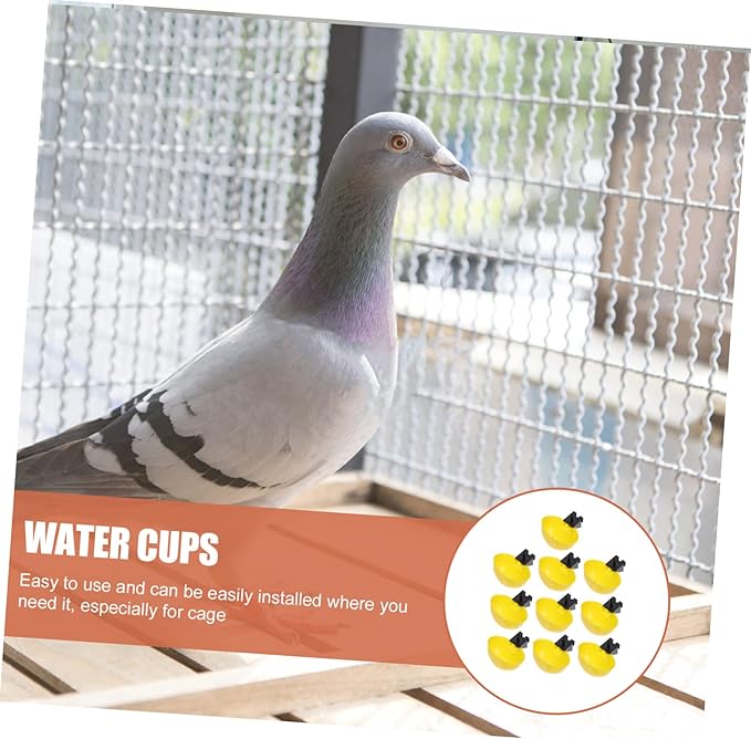 VICASKY 10Pcs Automatic Bird Water Feeder Leak Small Water Cups for Quail and Chickens Convenient Design for Easy Cleaning and Use