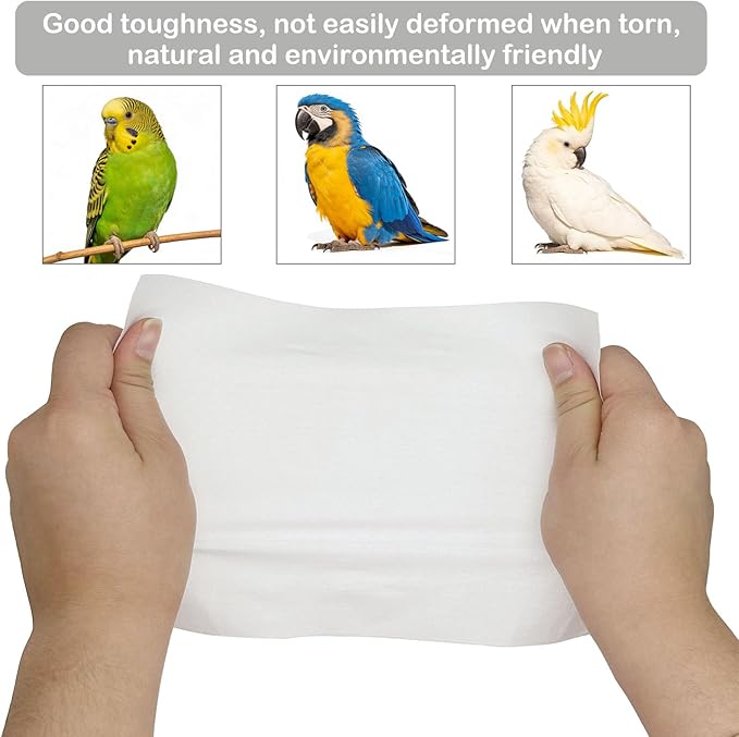 100 Sheets Bird Cage Liner Papers, Disposable Bird Cage Paper Liners, Cuttable Pet Animal Cages Cushion, Precut Absorbent Bird Paper for Bird Parrot Small Animal, 11.8 x 15.8’’