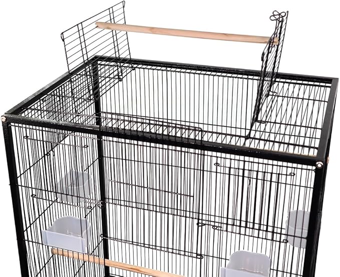 Spacious Bird Cage | 95 x 43 x 61.5 cm | 8 Access Points | Feeders & Waterers | Wheels | Removable Tray | Nymph | Mobiclinic